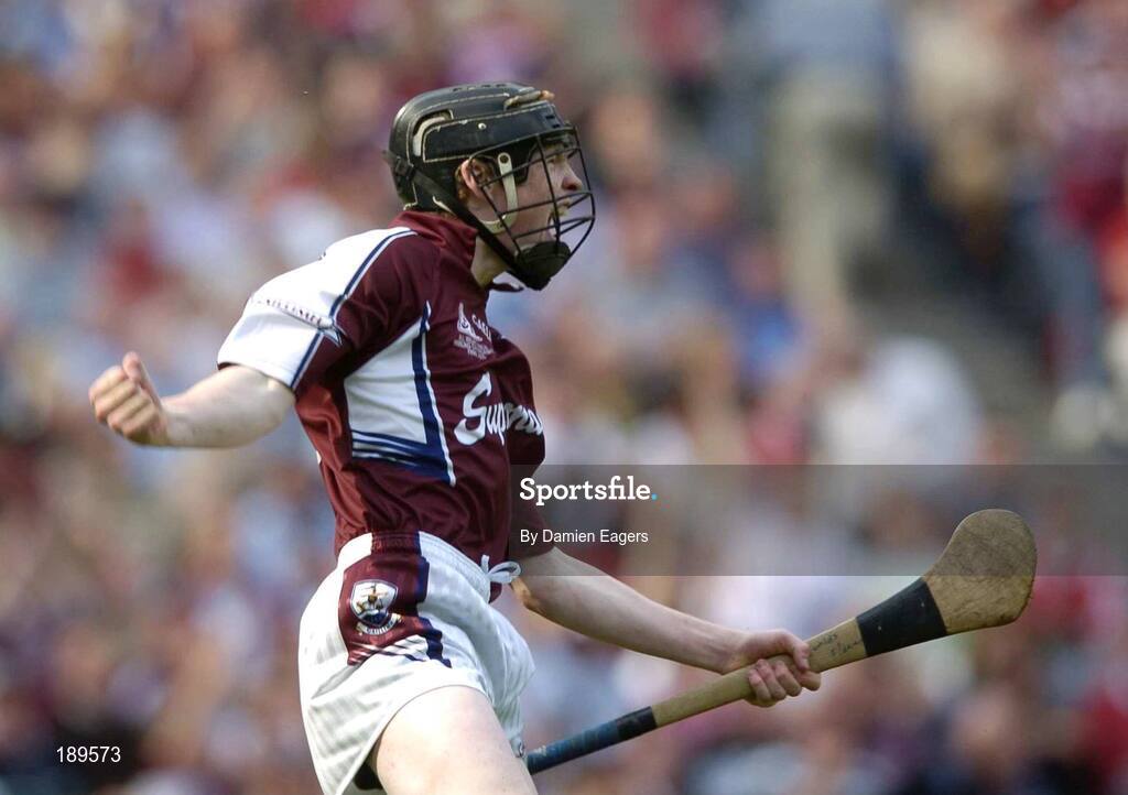 11 September 2005; Thomas Flannery, Galway, celebrates after scoring a goal. ESB All-Ireland Minor Hurling Championship Final, Galway v Limerick, Croke Park, Dublin. Picture credit; Damien Eagers / SPORTSFILE