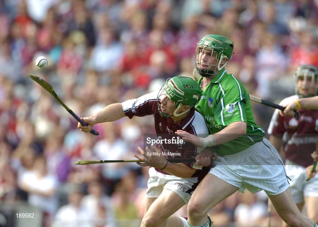 11 September 2005; Joe Canning, Galway, in action against David Moloney, Limerick. ESB All-Ireland Minor Hurling Championship Final, Galway v Limerick, Croke Park, Dublin. Picture credit; Ray McManus / SPORTSFILE