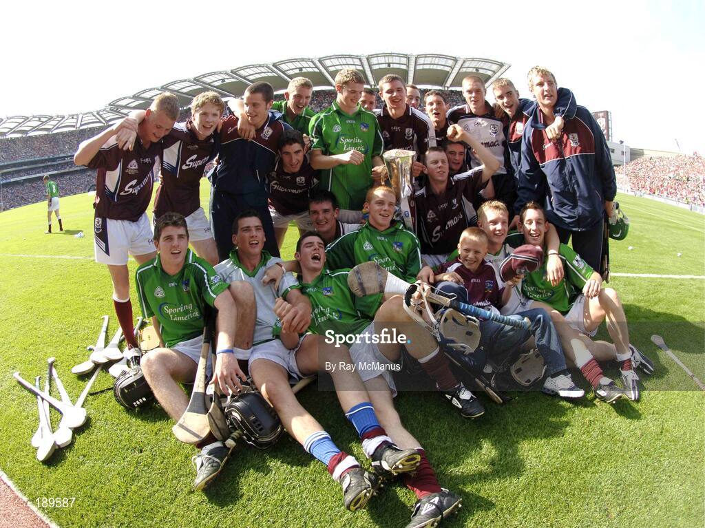 11 September 2005; The Galway team celebrate victory. ESB All-Ireland Minor Hurling Championship Final, Galway v Limerick, Croke Park, Dublin. Picture credit; Ray McManus / SPORTSFILE