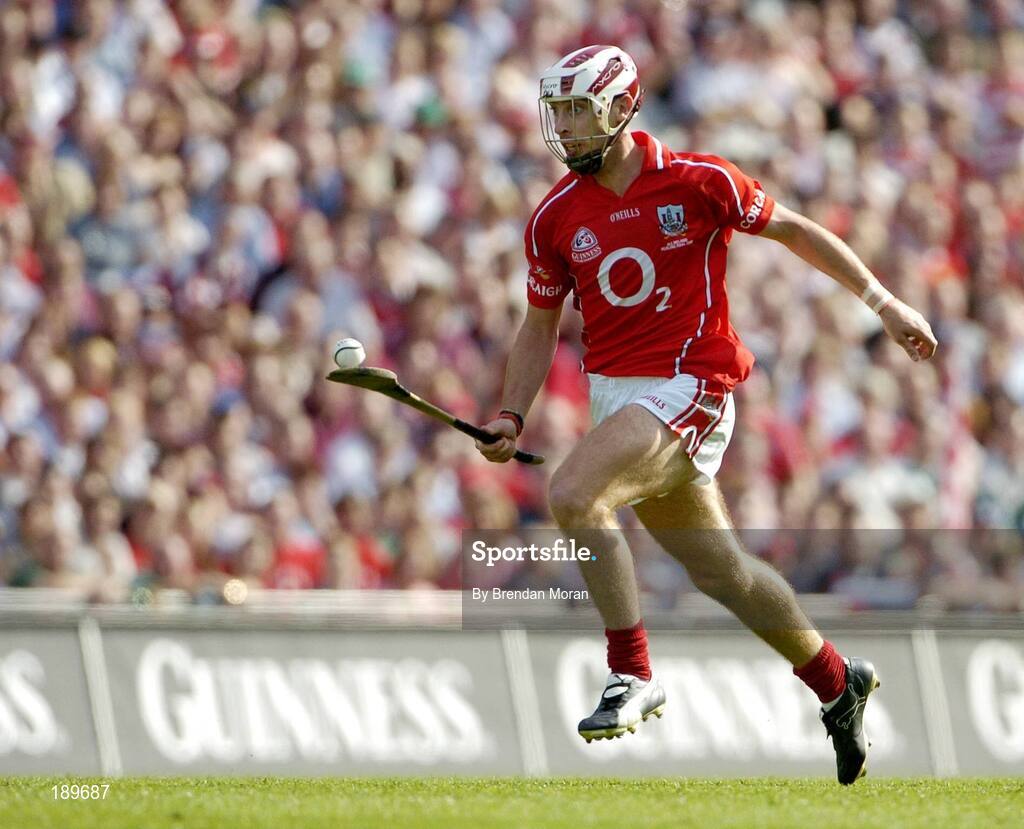 11 September 2005; Ronan Curran, Cork. Guinness All-Ireland Senior Hurling Championship Final, Galway v Cork, Croke Park, Dublin. Picture credit; Brendan Moran / SPORTSFILE *** Local Caption *** Any photograph taken by SPORTSFILE during, or in connection with, the 2005 Guinness All-Ireland Hurling Final which displays GAA logos or contains an image or part of an image of any GAA intellectual property, or, which contains images of a GAA player/players in their playing uniforms, may only be used for editorial and non-advertising purposes.  Use of photographs for advertising, as posters or for purchase separately is strictly prohibited unless prior written approval has been obtained from the Gaelic Athletic Association.