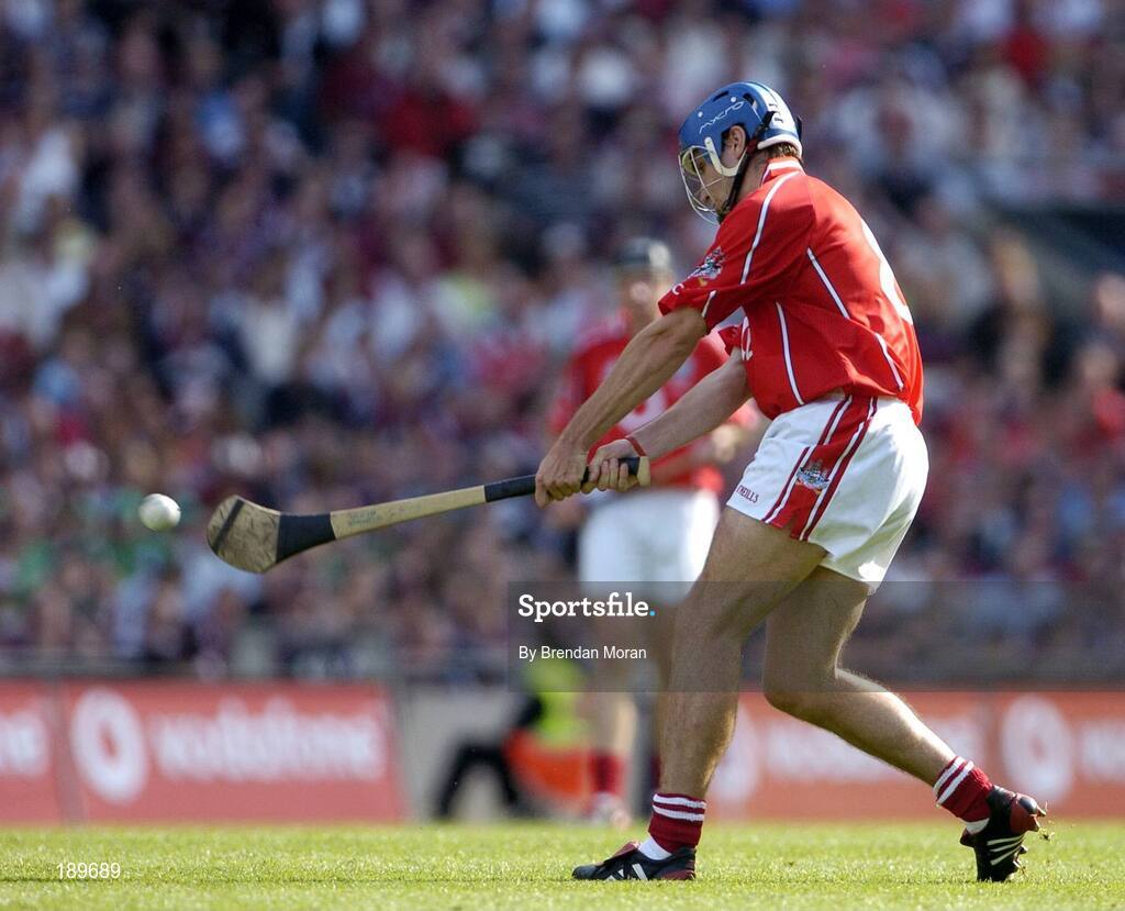 11 September 2005; Tom Kenny, Cork. Guinness All-Ireland Senior Hurling Championship Final, Galway v Cork, Croke Park, Dublin. Picture credit; Brendan Moran / SPORTSFILE *** Local Caption *** Any photograph taken by SPORTSFILE during, or in connection with, the 2005 Guinness All-Ireland Hurling Final which displays GAA logos or contains an image or part of an image of any GAA intellectual property, or, which contains images of a GAA player/players in their playing uniforms, may only be used for editorial and non-advertising purposes.  Use of photographs for advertising, as posters or for purchase separately is strictly prohibited unless prior written approval has been obtained from the Gaelic Athletic Association.