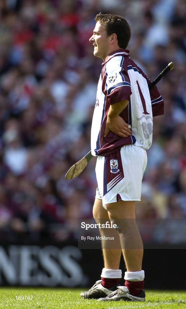 11 September 2005; Liam Donoghue, Galway goalkeeper. Guinness All-Ireland Senior Hurling Championship Final, Galway v Cork, Croke Park, Dublin. Picture credit; Ray McManus / SPORTSFILE *** Local Caption *** Any photograph taken by SPORTSFILE during, or in connection with, the 2005 Guinness All-Ireland Hurling Final which displays GAA logos or contains an image or part of an image of any GAA intellectual property, or, which contains images of a GAA player/players in their playing uniforms, may only be used for editorial and non-advertising purposes.  Use of photographs for advertising, as posters or for purchase separately is strictly prohibited unless prior written approval has been obtained from the Gaelic Athletic Association.