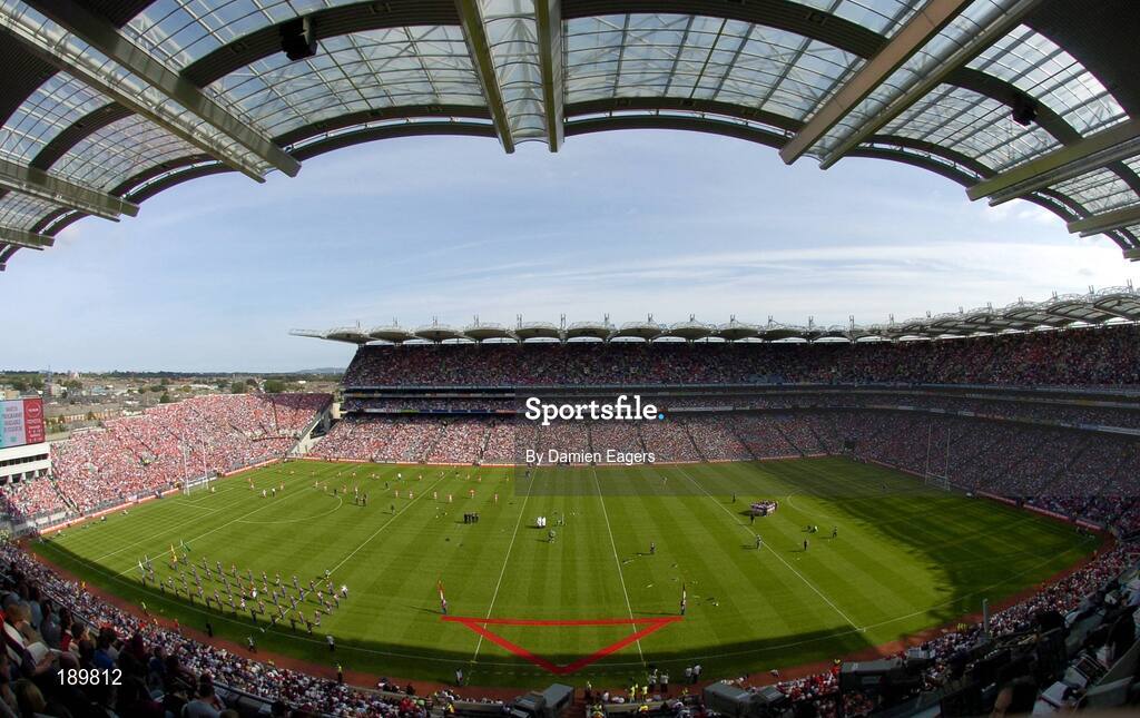 11 September 2005; A general view of Croke Park from the Hogan Stand. Guinness All-Ireland Senior Hurling Championship Final, Galway v Cork, Croke Park, Dublin. Picture credit; Damien Eagers / SPORTSFILE *** Local Caption *** Any photograph taken by SPORTSFILE during, or in connection with, the 2005 Guinness All-Ireland Hurling Final which displays GAA logos or contains an image or part of an image of any GAA intellectual property, or, which contains images of a GAA player/players in their playing uniforms, may only be used for editorial and non-advertising purposes.  Use of photographs for advertising, as posters or for purchase separately is strictly prohibited unless prior written approval has been obtained from the Gaelic Athletic Association.