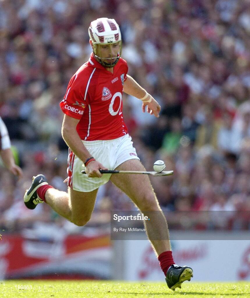 11 September 2005; Timmy McCarthy, Cork. Guinness All-Ireland Senior Hurling Championship Final, Galway v Cork, Croke Park, Dublin. Picture credit; Ray McManus / SPORTSFILE *** Local Caption *** Any photograph taken by SPORTSFILE during, or in connection with, the 2005 Guinness All-Ireland Hurling Final which displays GAA logos or contains an image or part of an image of any GAA intellectual property, or, which contains images of a GAA player/players in their playing uniforms, may only be used for editorial and non-advertising purposes.  Use of photographs for advertising, as posters or for purchase separately is strictly prohibited unless prior written approval has been obtained from the Gaelic Athletic Association.