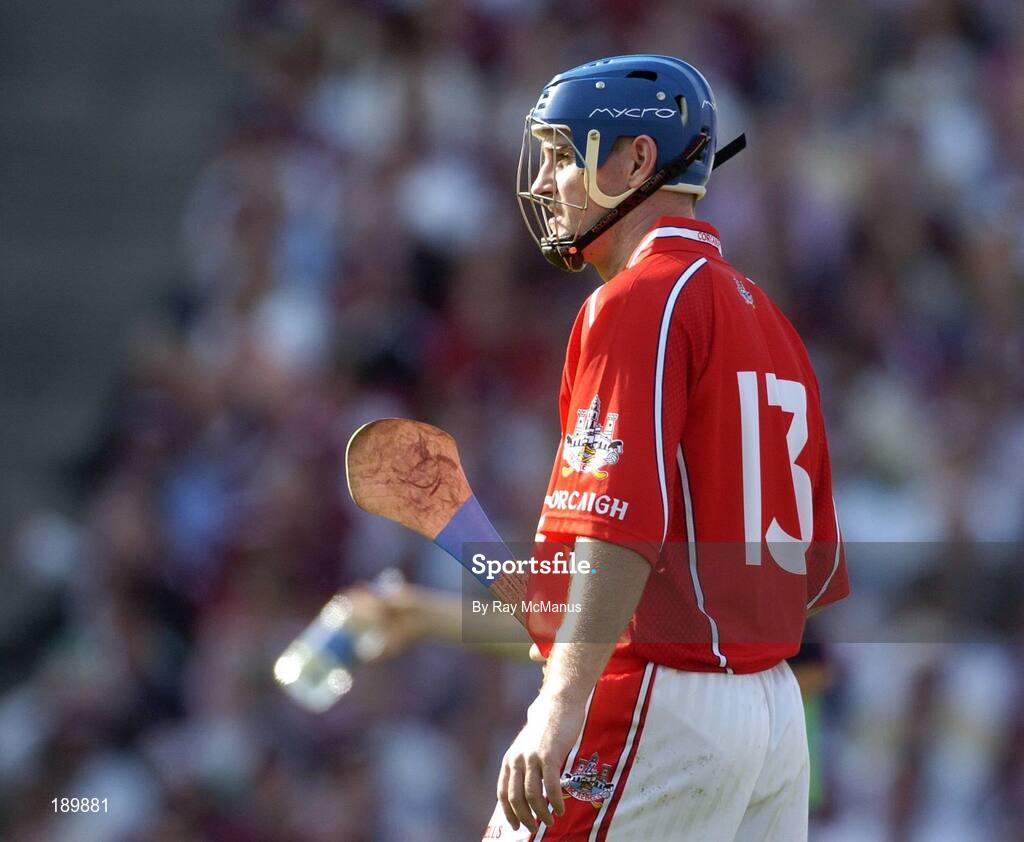 11 September 2005; Kieran Murphy, Cork. Guinness All-Ireland Senior Hurling Championship Final, Galway v Cork, Croke Park, Dublin. Picture credit; Ray McManus / SPORTSFILE *** Local Caption *** Any photograph taken by SPORTSFILE during, or in connection with, the 2005 Guinness All-Ireland Hurling Final which displays GAA logos or contains an image or part of an image of any GAA intellectual property, or, which contains images of a GAA player/players in their playing uniforms, may only be used for editorial and non-advertising purposes.  Use of photographs for advertising, as posters or for purchase separately is strictly prohibited unless prior written approval has been obtained from the Gaelic Athletic Association.