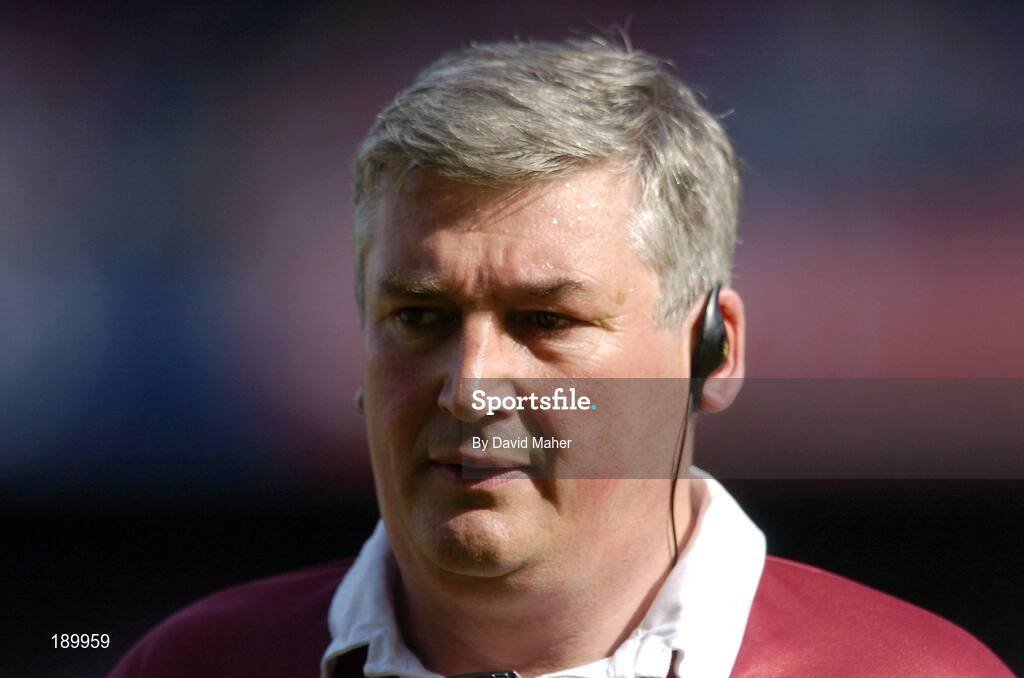 11 September 2005; Conor Hayes, Galway manager. Guinness All-Ireland Senior Hurling Championship Final, Galway v Cork, Croke Park, Dublin. Picture credit; David Maher / SPORTSFILE *** Local Caption *** Any photograph taken by SPORTSFILE during, or in connection with, the 2005 Guinness All-Ireland Hurling Final which displays GAA logos or contains an image or part of an image of any GAA intellectual property, or, which contains images of a GAA player/players in their playing uniforms, may only be used for editorial and non-advertising purposes.  Use of photographs for advertising, as posters or for purchase separately is strictly prohibited unless prior written approval has been obtained from the Gaelic Athletic Association.