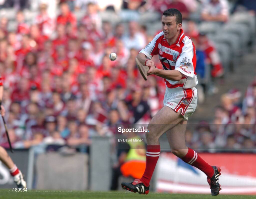 11 September 2005; Donal Og Cusack, Cork. Guinness All-Ireland Senior Hurling Championship Final, Galway v Cork, Croke Park, Dublin. Picture credit; David Maher / SPORTSFILE *** Local Caption *** Any photograph taken by SPORTSFILE during, or in connection with, the 2005 Guinness All-Ireland Hurling Final which displays GAA logos or contains an image or part of an image of any GAA intellectual property, or, which contains images of a GAA player/players in their playing uniforms, may only be used for editorial and non-advertising purposes.  Use of photographs for advertising, as posters or for purchase separately is strictly prohibited unless prior written approval has been obtained from the Gaelic Athletic Association.