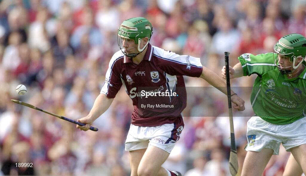 11 September 2005; Joe Canning, Galway, in action against David Moloney, Limerick. ESB All-Ireland Minor Hurling Championship Final, Galway v Limerick, Croke Park, Dublin. Picture credit; Ray McManus / SPORTSFILE