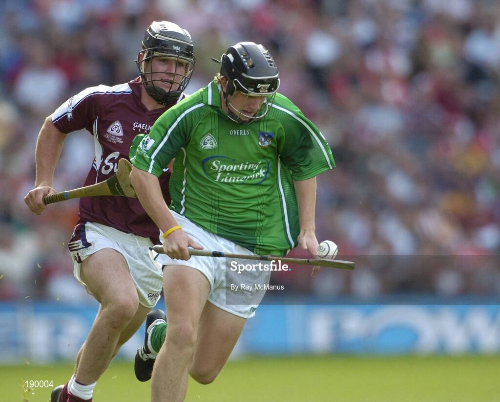 11 September 2005; Eoin Ryan, Limerick, in action against Andrew Keary, Galway. ESB All-Ireland Minor Hurling Championship Final, Galway v Limerick, Croke Park, Dublin. Picture credit; Ray McManus / SPORTSFILE