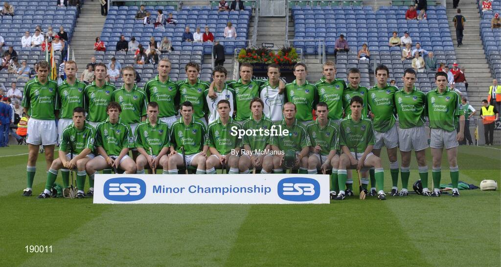 11 September 2005; The Limerick minor panel. ESB All-Ireland Minor Hurling Championship Final, Galway v Limerick, Croke Park, Dublin. Picture credit; Ray McManus / SPORTSFILE