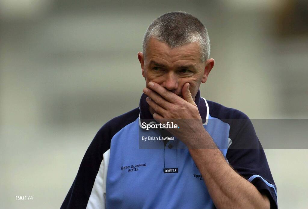 18 September 2005; Tipperary manager Paddy McCormack at the final whistle. Tipperary v Cork, All-Ireland Senior Camogie Final, Croke Park, Dublin. Picture credit; Brian Lawless / SPORTSFILE