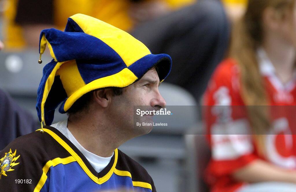 18 September 2005; A Tipperary fan watches the dying moments of the game. Tipperary v Cork, All-Ireland Senior Camogie Final, Croke Park, Dublin. Picture credit; Brian Lawless / SPORTSFILE