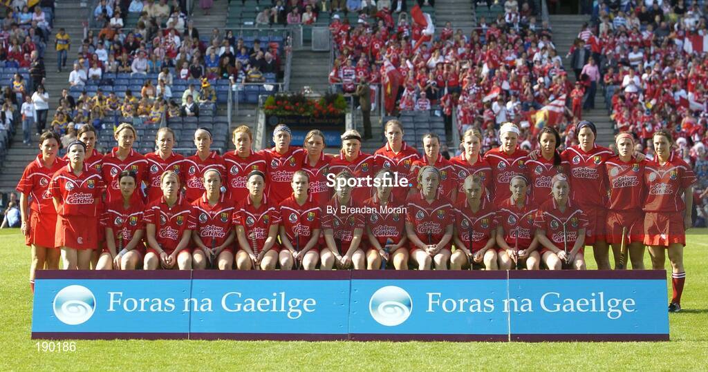 18 September 2005; The Cork squad. Tipperary v Cork, Foras na Gaeilge All-Ireland Senior Camogie Final, Croke Park, Dublin. Picture credit; Brendan Moran / SPORTSFILE