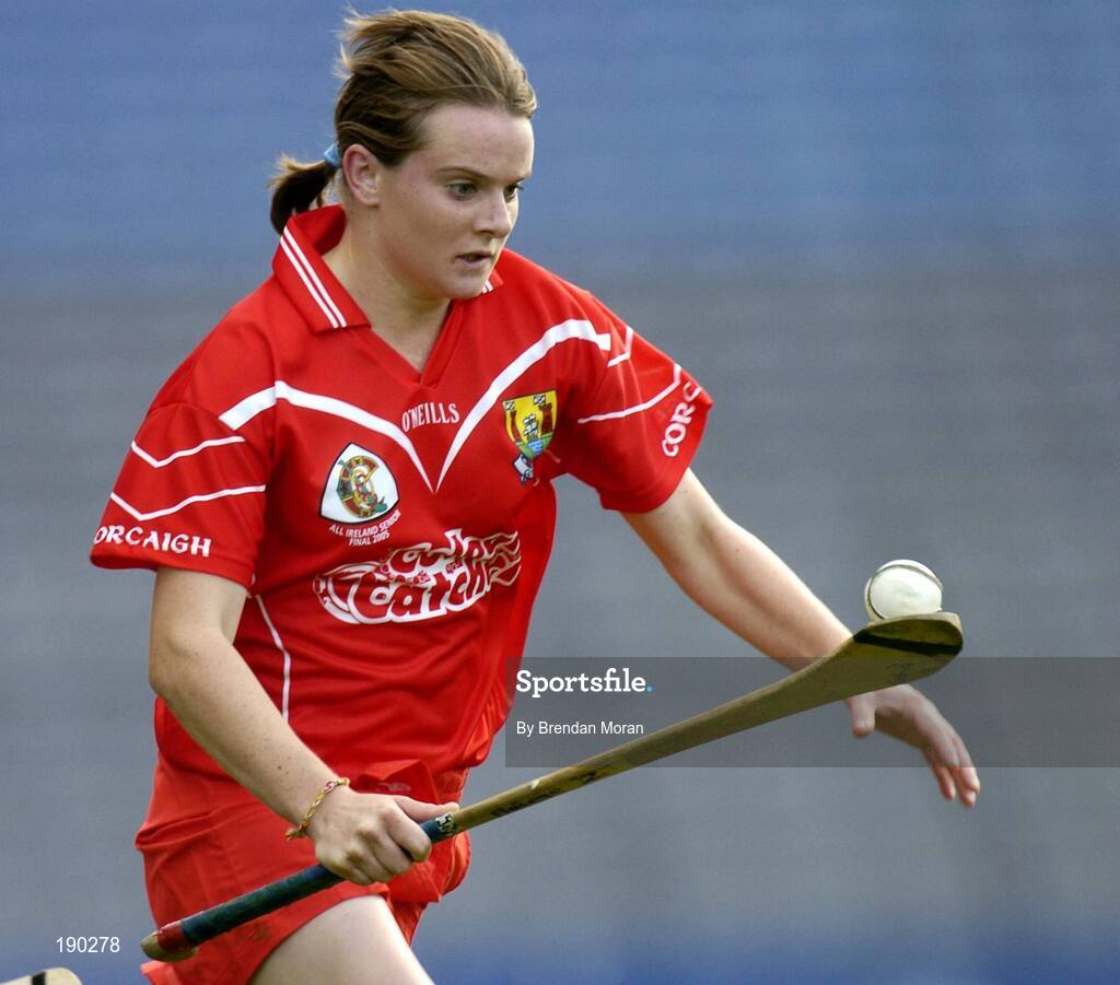 18 September 2005; Briege Corkery, Cork. Tipperary v Cork, Foras na Gaeilge All-Ireland Senior Camogie Final, Croke Park, Dublin. Picture credit; Brendan Moran / SPORTSFILE