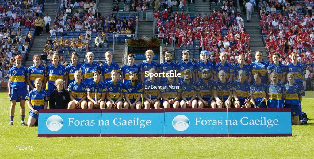 18 September 2005; The Tipperary squad. Tipperary v Cork, Foras na Gaeilge All-Ireland Senior Camogie Final, Croke Park, Dublin. Picture credit; Brendan Moran / SPORTSFILE