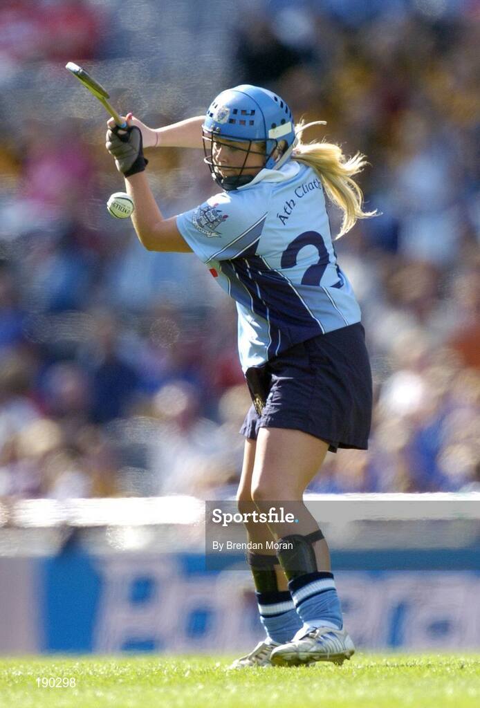 18 September 2005; Niamh Taylor, Dublin. Dublin v Clare, All-Ireland Junior Camogie Final, Croke Park, Dublin. Picture credit; Brendan Moran / SPORTSFILE *** Local Caption *** Any photograph taken by SPORTSFILE during, or in connection with, the 2005 Guinness All-Ireland Hurling Final which displays GAA logos or contains an image or part of an image of any GAA intellectual property, or, which contains images of a GAA player/players in their playing uniforms, may only be used for editorial and non-advertising purposes.  Use of photographs for advertising, as posters or for purchase separately is strictly prohibited unless prior written approval has been obtained from the Gaelic Athletic Association.