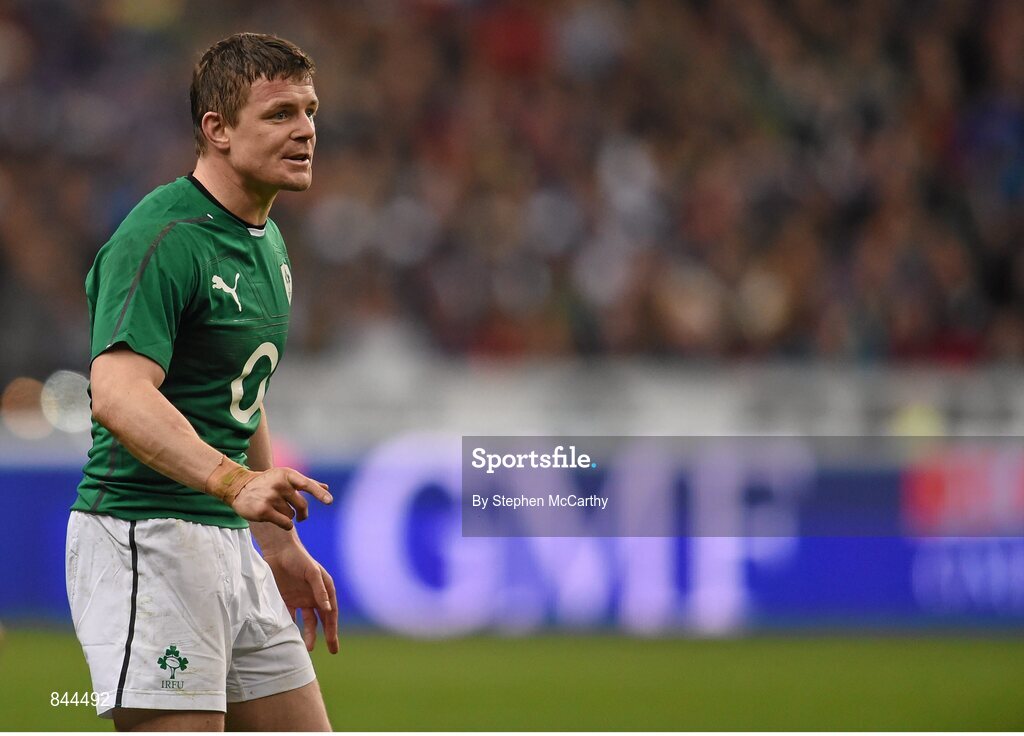 15 March 2014; Brian O'Driscoll, Ireland. RBS Six Nations Rugby Championship 2014, France v Ireland. Stade De France, Saint Denis, Paris, France. Picture credit: Stephen McCarthy / SPORTSFILE