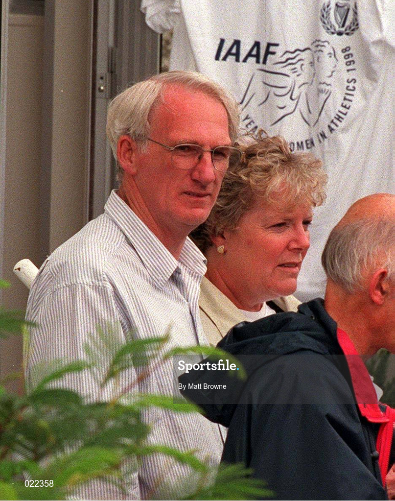 25 July 1998; Al Guy and his wife Kay in attendance at the BLƒ National Track & Field Championships at Morton Stadium in Santry, Dublin. Photo by Matt Browne/Sportsfile
