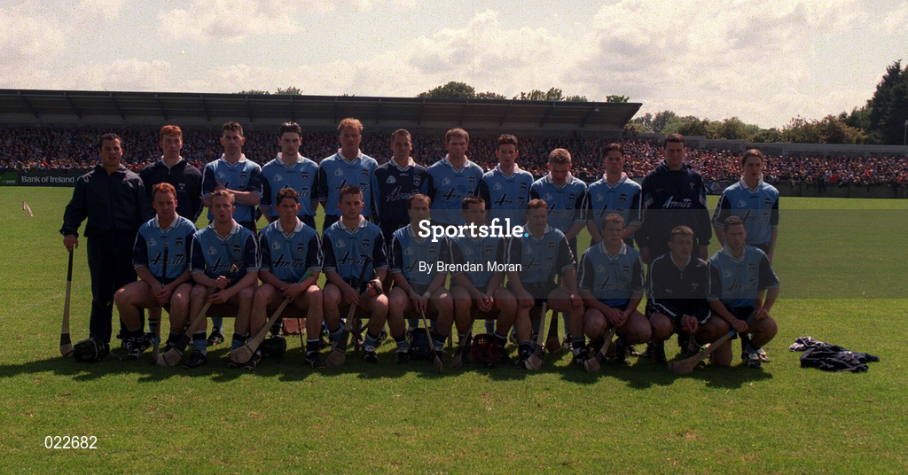 31 May 1998; The Dublin team ahead of the Guinness Leinster Senior Hurling Championship quarter-final match between Dublin and Kilkenny at Parnell Park in Dublin. Photo By Brendan Moran/Sportsfile