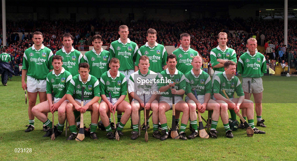 31 May 1998; The Limerick team ahead of the Guinness Munster Senior Hurling Championship Quarter-Final match between Limerick and Cork at the Gaelic Grounds in Limerick. Photo by Ray McManus/Sportsfile