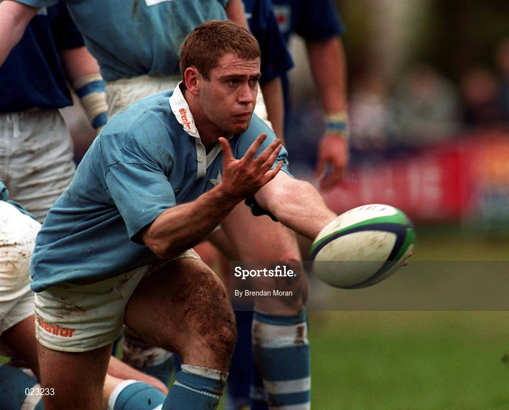 24 April 1999; Tom Tierney of Garryowen during the AIB League Rugby match between Garryowen and St Mary's College at Dooradoyle in Limerick. Photo by Brendan Moran/Sportsfile.