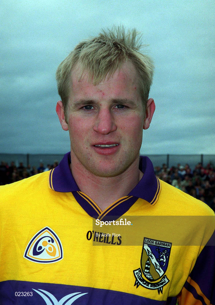 16 May 1999; Willy Carley of Wexford ahead of  the Bank of Ireland Leinster Senior Football Championship Preliminary Round Replay match between Longford and Wexford at Pearse Park in Longford. Photo by Aoife Rice/Sportsfile