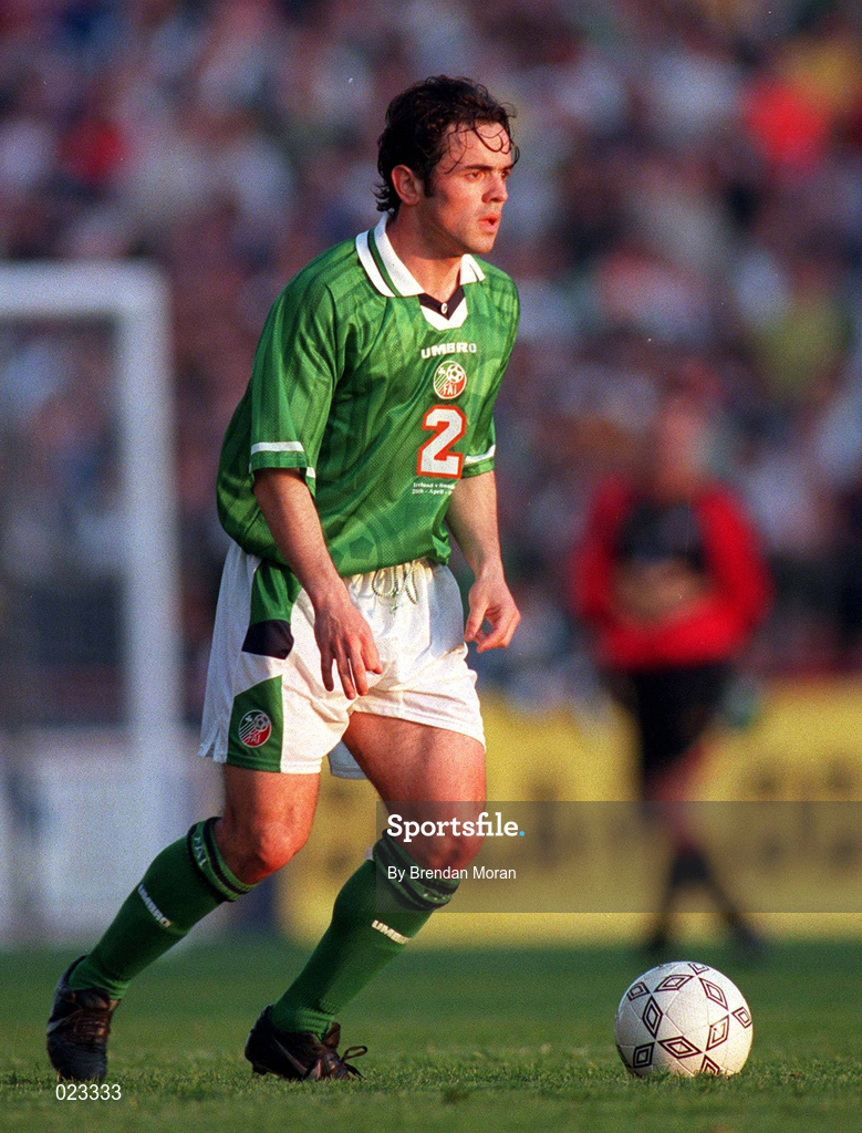 28 April 1999; Stephen Carr of Republic of Ireland during the International friendly match between Republic of Ireland and Sweden at Lansdowne Road in Dublin. Photo By Brendan Moran/Sportsfile