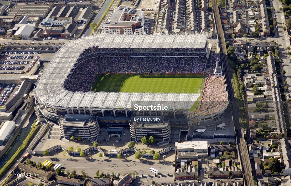 25 September 2005; An aeriel view of Croke Park. Bank of Ireland All-Ireland Senior Football Championship Final, Kerry v Tyrone, Croke Park, Dublin. Picture credit; Pat Murphy / SPORTSFILE *** Local Caption *** Any photograph taken by SPORTSFILE during, or in connection with, the 2005 Bank of Ireland All-Ireland Senior Football Final which displays GAA logos or contains an image or part of an image of any GAA intellectual property, or, which contains images of a GAA player/players in their playing uniforms, may only be used for editorial and non-advertising purposes.  Use of photographs for advertising, as posters or for purchase separately is strictly prohibited unless prior written approval has been obtained from the Gaelic Athletic Association.