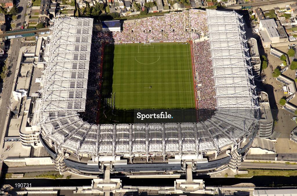 25 September 2005; An aeriel view of Croke Park. Bank of Ireland All-Ireland Senior Football Championship Final, Kerry v Tyrone, Croke Park, Dublin. Picture credit; Pat Murphy / SPORTSFILE *** Local Caption *** Any photograph taken by SPORTSFILE during, or in connection with, the 2005 Bank of Ireland All-Ireland Senior Football Final which displays GAA logos or contains an image or part of an image of any GAA intellectual property, or, which contains images of a GAA player/players in their playing uniforms, may only be used for editorial and non-advertising purposes.  Use of photographs for advertising, as posters or for purchase separately is strictly prohibited unless prior written approval has been obtained from the Gaelic Athletic Association.