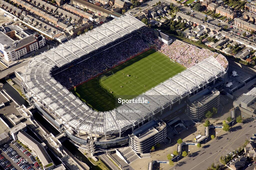 25 September 2005; An aeriel view of Croke Park. Bank of Ireland All-Ireland Senior Football Championship Final, Kerry v Tyrone, Croke Park, Dublin. Picture credit; Pat Murphy / SPORTSFILE *** Local Caption *** Any photograph taken by SPORTSFILE during, or in connection with, the 2005 Bank of Ireland All-Ireland Senior Football Final which displays GAA logos or contains an image or part of an image of any GAA intellectual property, or, which contains images of a GAA player/players in their playing uniforms, may only be used for editorial and non-advertising purposes.  Use of photographs for advertising, as posters or for purchase separately is strictly prohibited unless prior written approval has been obtained from the Gaelic Athletic Association.
