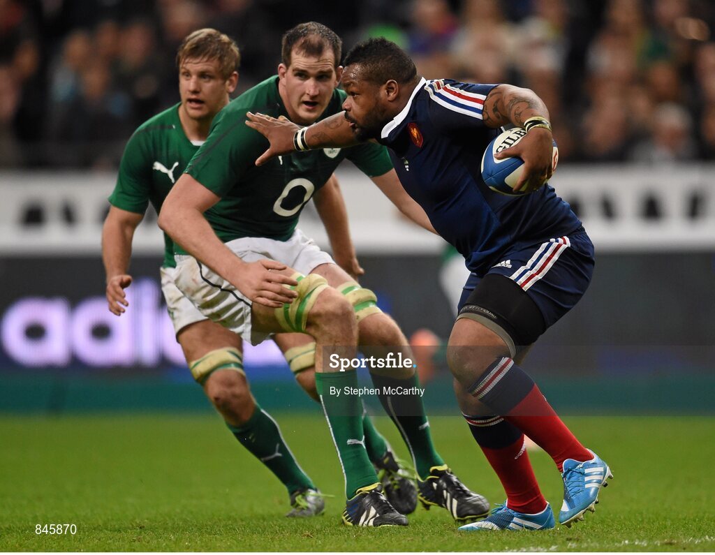 15 March 2014; Mathieu Bastareaud, France. RBS Six Nations Rugby Championship 2014, France v Ireland, Stade De France, Saint Denis, Paris, France. Picture credit: Stephen McCarthy / SPORTSFILE