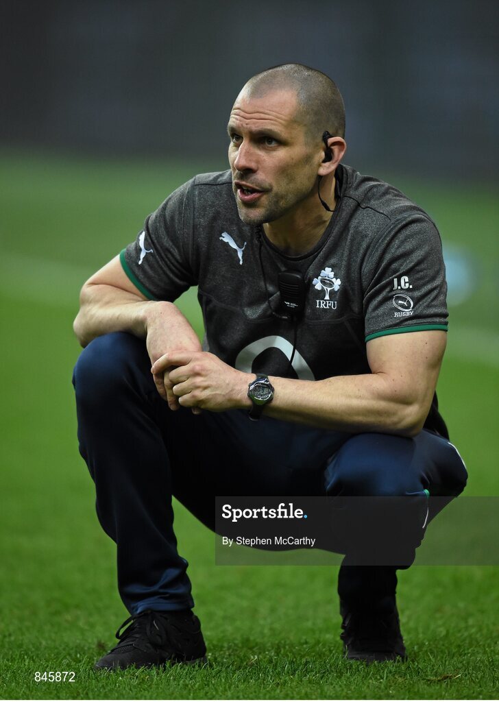15 March 2014; Jason Cowman, Ireland strength & conditioning coach. RBS Six Nations Rugby Championship 2014, France v Ireland, Stade De France, Saint Denis, Paris, France. Picture credit: Stephen McCarthy / SPORTSFILE