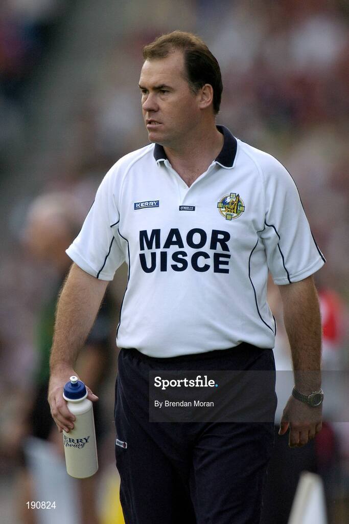 25 September 2005; Pat Flanagan, Kerry trainer. Bank of Ireland All-Ireland Senior Football Championship Final, Kerry v Tyrone, Croke Park, Dublin. Picture credit; Brendan Moran / SPORTSFILE *** Local Caption *** Any photograph taken by SPORTSFILE during, or in connection with, the 2005 Bank of Ireland All-Ireland Senior Football Final which displays GAA logos or contains an image or part of an image of any GAA intellectual property, or, which contains images of a GAA player/players in their playing uniforms, may only be used for editorial and non-advertising purposes.  Use of photographs for advertising, as posters or for purchase separately is strictly prohibited unless prior written approval has been obtained from the Gaelic Athletic Association.