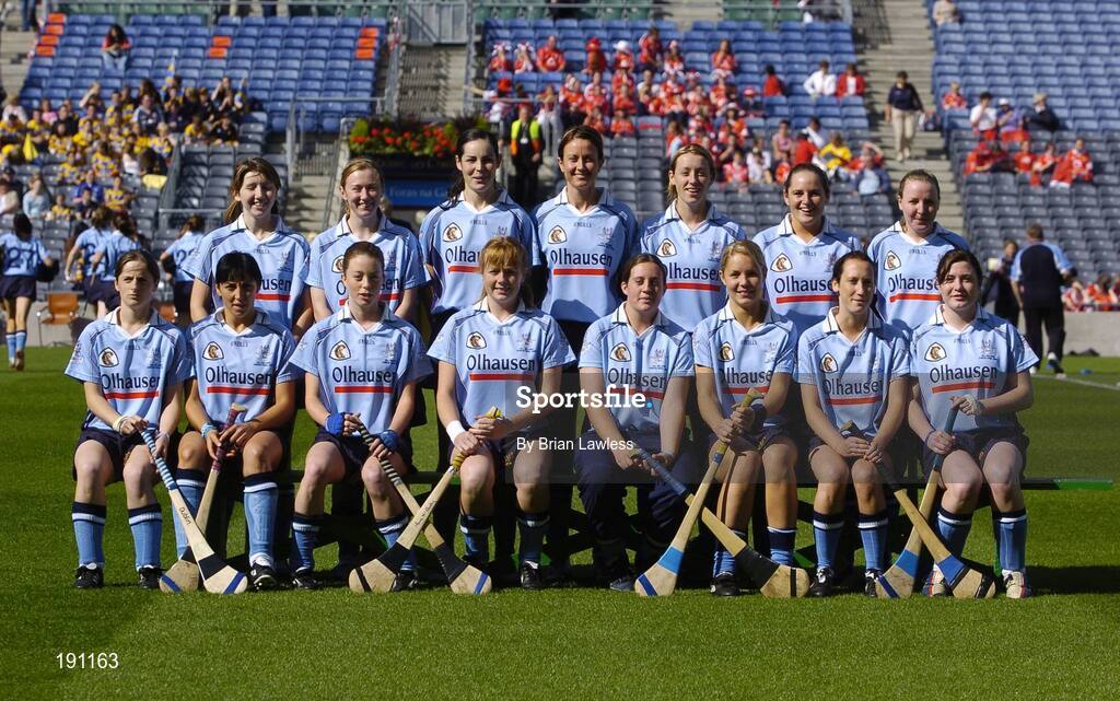 18 September 2005; The Dublin team. Dublin v Clare, All-Ireland Junior Camogie Final, Croke Park, Dublin. Picture credit; Brian Lawless / SPORTSFILE *** Local Caption *** Any photograph taken by SPORTSFILE during, or in connection with, the 2005 Guinness All-Ireland Hurling Final which displays GAA logos or contains an image or part of an image of any GAA intellectual property, or, which contains images of a GAA player/players in their playing uniforms, may only be used for editorial and non-advertising purposes.  Use of photographs for advertising, as posters or for purchase separately is strictly prohibited unless prior written approval has been obtained from the Gaelic Athletic Association.