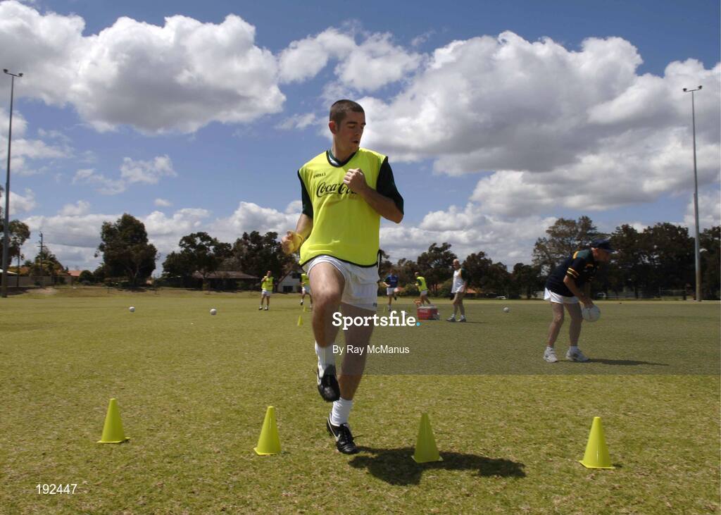 18 October 2005; Philip Jordan during a training session, at the Mandurah Football and Sports Club, in advance of the Fosters International Rules game between Australia and Ireland. Mandurah Football and Sports Club, Rushton Park, Mandurah, Perth, Western Australia. Picture credit; Ray McManus / SPORTSFILE