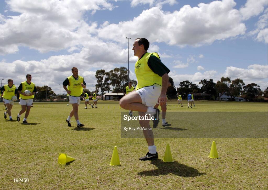 18 October 2005; Brian Dooher, Tyrone, during a training session, at the Mandurah Football and Sports Club, in advance of the Fosters International Rules game between Australia and Ireland. Mandurah Football and Sports Club, Rushton Park, Mandurah, Perth, Western Australia. Picture credit; Ray McManus / SPORTSFILE