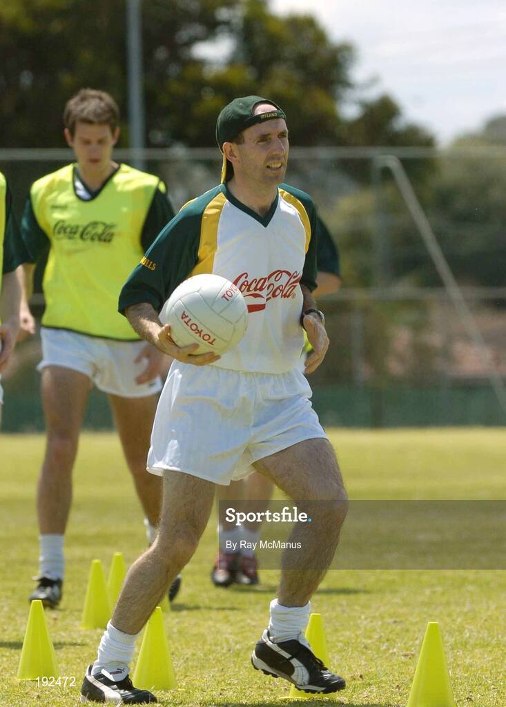 18 October 2005; Referee Michael Collins during a training session, at the Mandurah Football and Sports Club, in advance of the Fosters International Rules game between Australia and Ireland. Mandurah Football and Sports Club, Rushton Park, Mandurah, Perth, Western Australia. Picture credit; Ray McManus / SPORTSFILE
