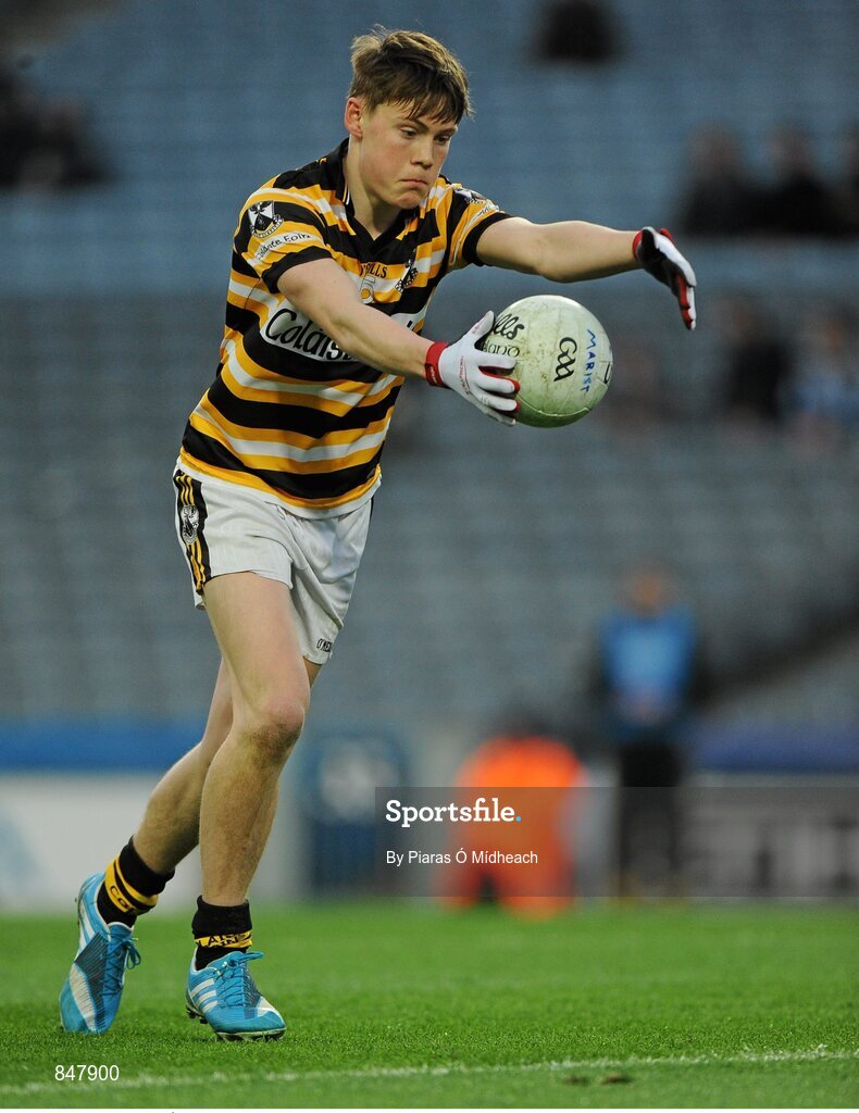 8 March 2014; Conn Ó Ceallacháin, Coláiste Eoin. Leinster Colleges Senior Football Championship Final, Coláiste Eoin v Marist Athlone. Croke Park, Dublin. Picture credit: Piaras Ó Mídheach / SPORTSFILE