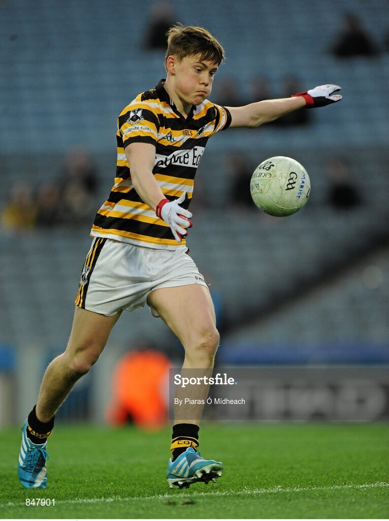 8 March 2014; Conn Ó Ceallacháin, Coláiste Eoin. Leinster Colleges Senior Football Championship Final, Coláiste Eoin v Marist Athlone. Croke Park, Dublin. Picture credit: Piaras Ó Mídheach / SPORTSFILE