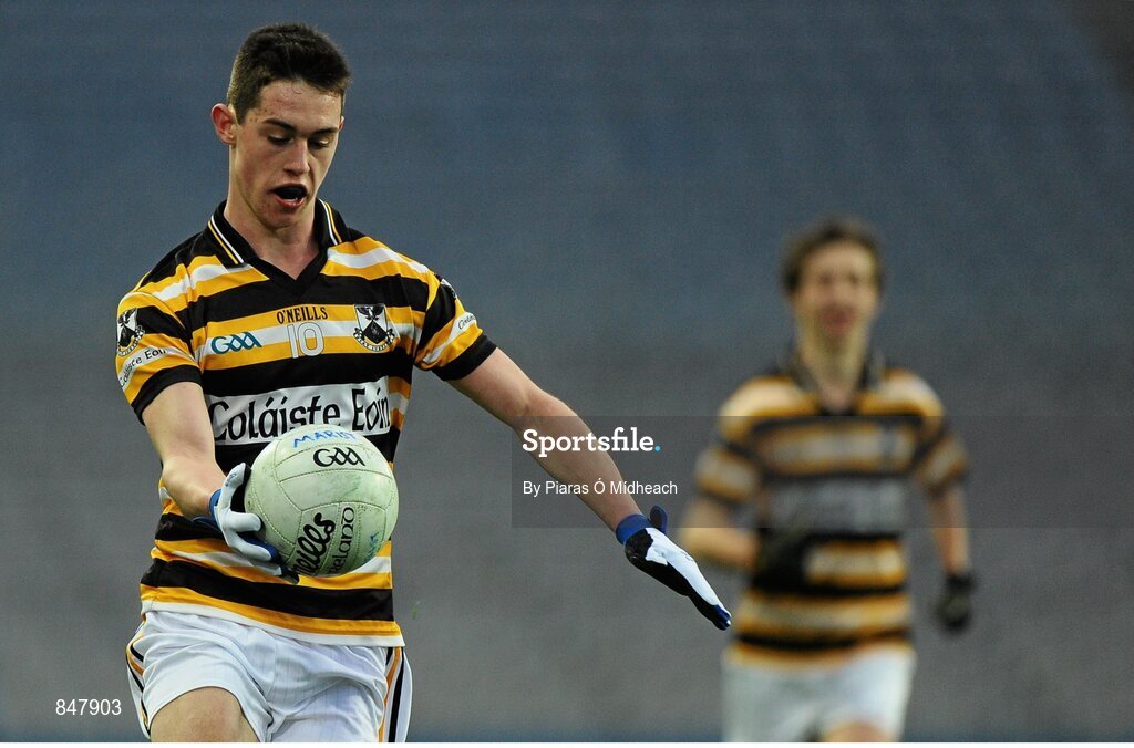 8 March 2014; Rian Mac Giolla Bhríde, Coláiste Eoin. Leinster Colleges Senior Football Championship Final, Coláiste Eoin v Marist Athlone. Croke Park, Dublin. Picture credit: Piaras Ó Mídheach / SPORTSFILE
