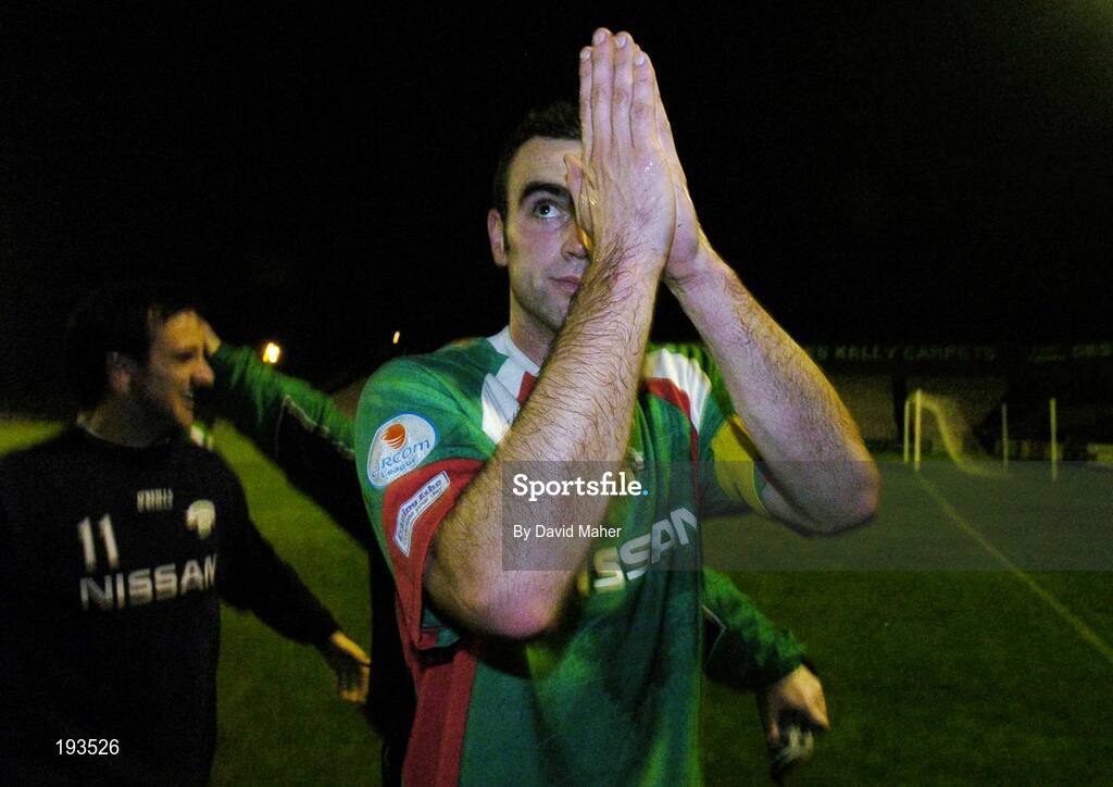 31 October 2005; Cork City's winning goalscorer Dan Murray celebrates at the end of the game. eircom League, Premier Division, Bohemians v Cork City, Dalymount Park, Dublin. Picture credit: David Maher / SPORTSFILE