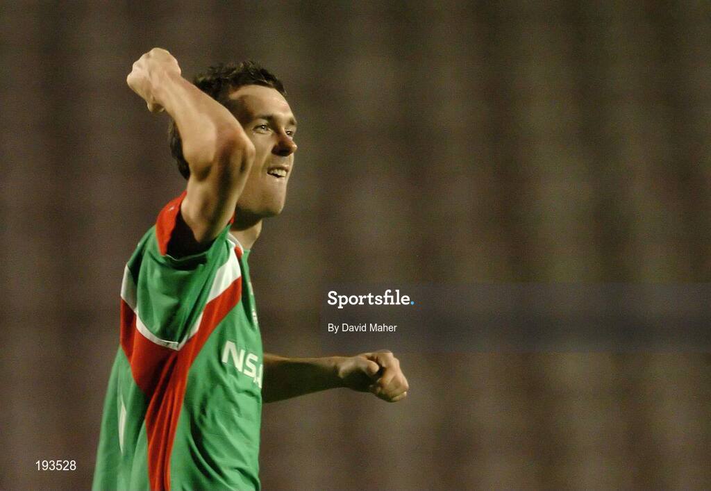 31 October 2005; George O'Callaghan, Cork City, celebrates at the end of the game. eircom League, Premier Division, Bohemians v Cork City, Dalymount Park, Dublin. Picture credit: David Maher / SPORTSFILE