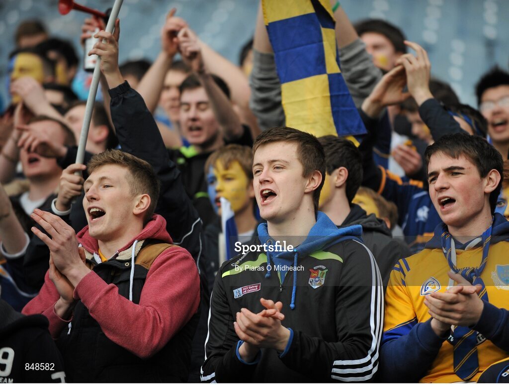 8 March 2014; Marist Athlone supporters before the game. Leinster Colleges Senior Football Championship Final, Coláiste Eoin v Marist Athlone. Croke Park, Dublin. Picture credit: Piaras Ó Mídheach / SPORTSFILE
