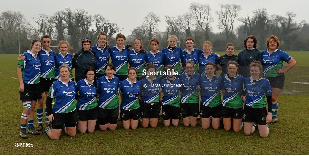 29 March 2014; The Gorey squad. The Paul Flood Cup Final, Clondalkin v Gorey, NUIM Barhnall RFC, Leixlip, Co. Kildare. Picture credit: Piaras Ó Mídheach / SPORTSFILE