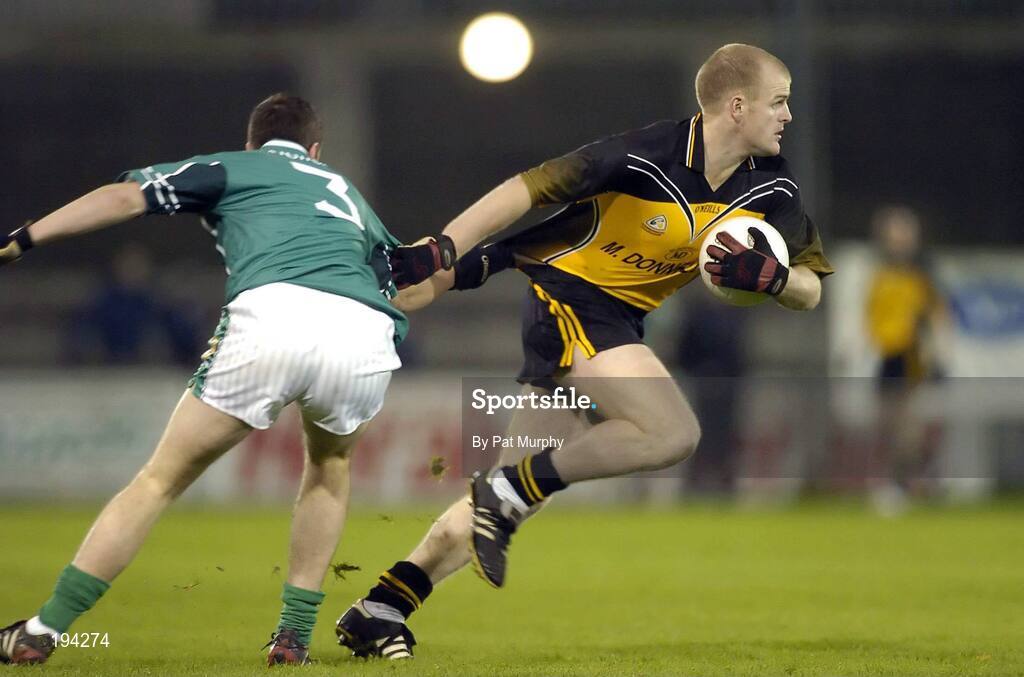 12 November 2005; Dick Clerkin, Ulster, in action against Barry Cahill, Leinster. M Donnelly Interprovincial Football Championship Final, Leinster v Ulster, Parnell Park, Dublin. Picture credit: Pat Murphy / SPORTSFILE