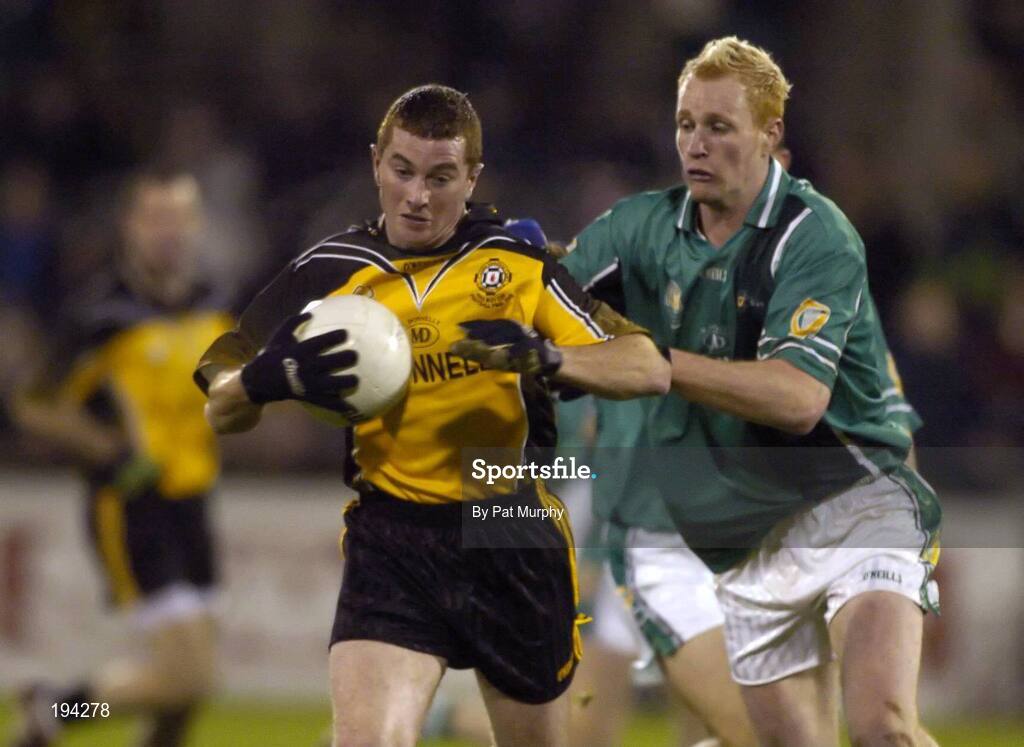 12 November 2005; Thomas Freeman, Ulster, in action against Padraig Clancy, Leinster. M Donnelly Interprovincial Football Championship Final, Leinster v Ulster, Parnell Park, Dublin. Picture credit: Pat Murphy / SPORTSFILE