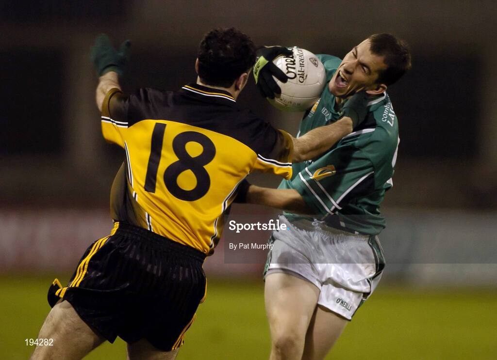 12 November 2005; Dessie Dolan, Leinster, in action against Damien Diver, Ulster. M Donnelly Interprovincial Football Championship Final, Leinster v Ulster, Parnell Park, Dublin. Picture credit: Pat Murphy / SPORTSFILE
