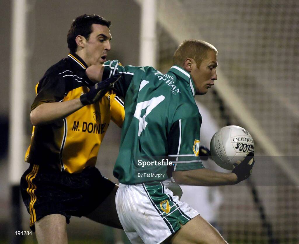 12 November 2005; Graham Geraghty, Leinster, in action against Kevin McGuckin, Ulster. M Donnelly Interprovincial Football Championship Final, Leinster v Ulster, Parnell Park, Dublin. Picture credit: Pat Murphy / SPORTSFILE