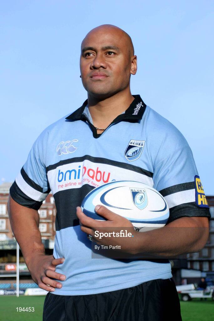 14 November 2005; Former New Zealand All Black winger Jonah Lomu who has signed up to play for Cardiff Blues. Arms Park, Cardiff, Wales. Picture credit: Tim Parfitt / SPORTSFILE