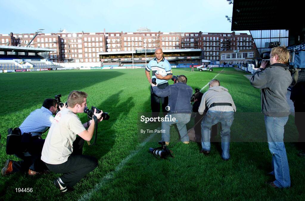 14 November 2005; Former New Zealand All Black winger Jonah Lomu who has signed up to play for Cardiff Blues. Arms Park, Cardiff, Wales. Picture credit: Tim Parfitt / SPORTSFILE